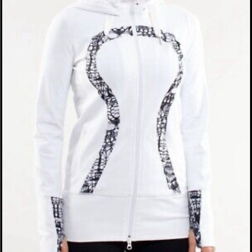 Lululemon Stride Jacket *BrushedWhite / White Black Glacier Lace Size 6